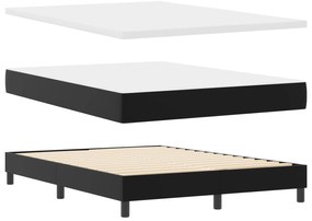 vidaXL Κρεβάτι με Στρώμα Μαύρο 140x190 εκ. από Τεχνόδερμα