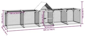 vidaXL Κοτέτσι 500x100x150 εκ. από Μασίφ Εμποτισμένο Ξύλο Πεύκου
