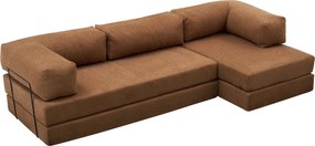 Γωνιακός Καναπές Καφέ REMELA 95x290x75