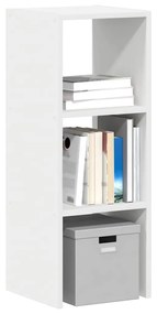 Βιβλιοθήκη στοιβαζόμενη Λευκό 30x30x80 cm Ξύλινη κατασκευή