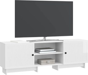 vidaXL Ντουλάπι TV 150 x 31 x 50 εκ. Γυαλιστερό Λευκό