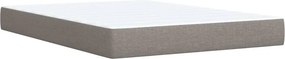 vidaXL Κρεβάτι Boxspring με Στρώμα Taupe 140x190 εκ. Υφασμάτινο