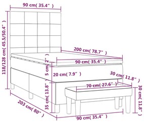 ΚΡΕΒΑΤΙ BOXSPRING ΜΕ ΣΤΡΩΜΑ ΡΟΖ 90X200 ΕΚ. ΒΕΛΟΥΔΙΝΟ 3137826