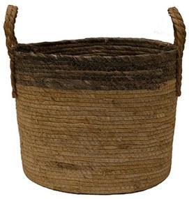 Καλάθι Ψάθινο 00.06.61101 Φ25x19cm Natural-Brown Mat