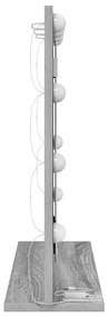 vidaXL Καθρέφτης Vanity με LED Φώτα Γκρι Σονομά 60x55x18 εκ