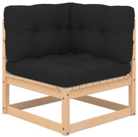 vidaXL Σαλόνι Κήπου Σετ 5 Τεμαχίων από Μασίφ Ξύλο Πεύκου με Μαξιλάρια