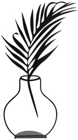 Διακοσμητικό Επιτραπέζιο Flowerpot 565TNL1165 20x39cm Black Aberto Design Metal