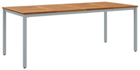 vidaXL Τραπεζάκι Κήπου 200x90x75 εκ. από Μασίφ Ξύλο Ακακίας και Μέταλλο