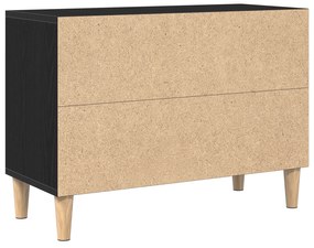 vidaXL Μαύρη ντουλάπα τηλεόρασης - 69.5x30x50 εκ, φτιαγμένη από επεξεργασμένο ξύλο