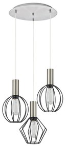 Φωτιστικό Οροφής Τρίφωτο Homelighting Adept Flex 77-8920 Nickel