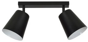 Σποτ Φωτιστικό Οροφής 2xE27 Ατσάλι PRISM Made in Poland Emibig-385/2-Μαύρο-Λευκό 385/2