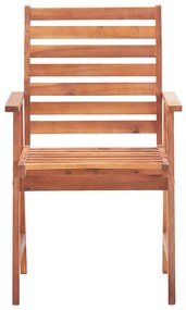 vidaXL Καρέκλες Τραπεζαρίας Εξ. Χώρου 2 τεμ. Ξύλο Ακακίας με Μαξιλάρια