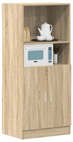 vidaXL Στήλη Κουζίνας Sonoma Δρυς 57x41,5x131,5 εκ. Επεξεργασμένο Ξύλο