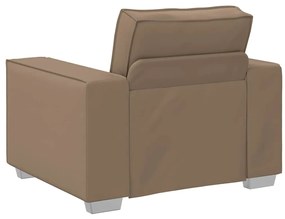 vidaXL Καναπές 59cm Καπουτσίνο ύφασμα