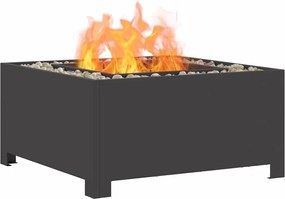 vidaXL Φωτιά Μαύρο 60 x 60 x 30 cm Ατσάλι