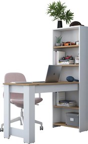 Γραφείο Λευκό / Καρυδιά HA106 120x53,8x153,6