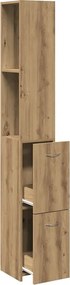 vidaXL Ντουλάπι μπάνιου Δρυς τεχνίτης 25x25x170 cm Κατασκευασμένο ξύλο