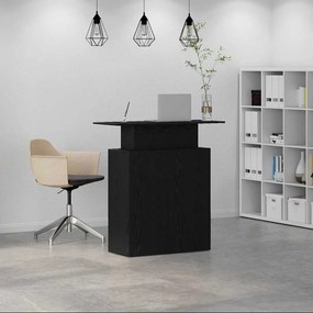vidaXL Γραφείο Υποδοχής Μαύρο 100x40x104 εκ. από Τεχνητό Ξύλο