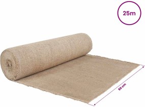vidaXL Ρολό από Τζute 50 x 2500 εκ Φυσικό