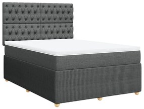 ΚΡΕΒΑΤΙ BOXSPRING ΜΕ ΣΤΡΩΜΑ ΣΚΟΥΡΟ ΓΚΡΙ 160X200 ΕΚ ΥΦΑΣΜΑΤΙΝΟ 3292115