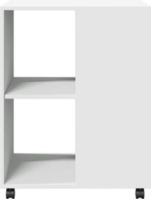 vidaXL Βοηθητικό Τραπέζι με Ρόδες Λευκό 55x60x78 εκ. Επεξεργ. Ξύλο