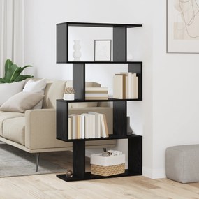 vidaXL Βιβλιοθήκη Μαύρη δρυς 70 x 24 x 129 εκ. Επεξεργασμένο ξύλο