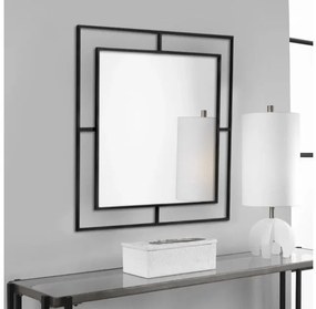 Καθρέφτης τοίχου Corner Megapap αλουμινίου μαύρο 58,6x2x58,6εκ GP037-0006,1 GP037-0006,1 Μαύρο