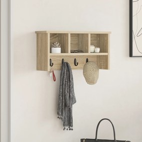vidaXL Τοίχου Κρεμάστρα Sonoma Δρυς 50 x 16 x 26 εκ Επεξεργασμένο ξύλο
