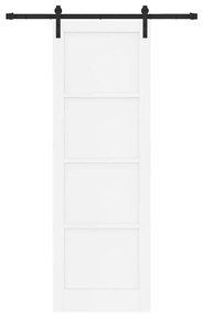 vidaXL Συρόμενη Πόρτα Λευκό και μαύρο 78 x 232 cm