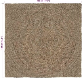 vidaXL Χαλιά χώρου Γκρι 120 x 120 cm Γιούτα