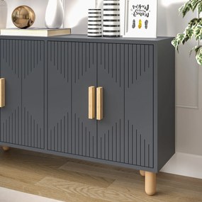 Μπουφές Ανθρακί ROGER 120x29,6x73,6