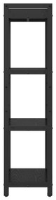 vidaXL Βιβλιοθήκη Μαύρη δρυς 40 x 30 x 118 εκ Επεξεργασμένο ξύλο