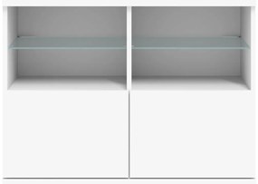 vidaXL Μπουφές με Φώτα LED Λευκός 81 x 37 x 67 εκ.