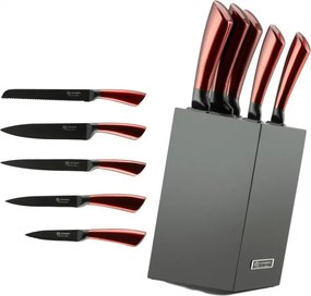 Σετ μαχαιριών Edenberg EB-936, 5 τεμ., ανθρακούχος χάλυβας, βάση, Κόκκινο