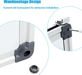 Costway  Πολυλειτουργικός Μαγνητικός Πίνακας Whiteboard με Αξεσουάρ ST39497