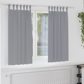 vidaXL Κουρτίνες συσκότισης 2 pcs Ανοιχτό γκρι 175 x 140 εκ.