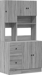 vidaXL Ντουλάπι Κουζίνας Γκρι sonoma 95x50x180 εκ. Επεξεργ. Ξύλο