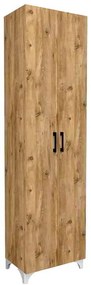 Ντουλάπα - Παπουτσοθήκη μελαμίνης Lilly Megapap χρώμα pine oak 49x32x170εκ.