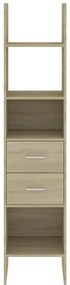 vidaXL Βιβλιοθήκη Χρώμα Sonoma Δρυς 40 x 35 x 180 εκ. από Επεξ. Ξύλο