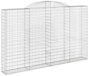 vidaXL Συρματοκιβώτια Τοξωτά 5 τεμ. 300x30x180/200 εκ. Γαλβαν. Ατσάλι