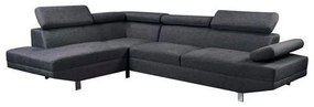 Καναπές Αριστερή Γωνία Sector Ε989,3L 268x196x79/H.84cm Anthracite ΥΦΑΣΜΑ