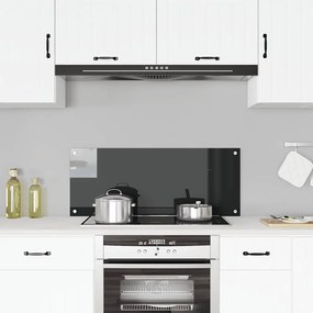 vidaXL Πλάτη Κουζίνας Μαύρη 100 x 40 εκ. από Ψημένο Γυαλί