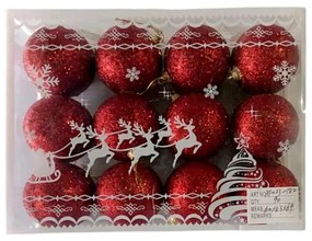 Σετ Χριστουγεννιάτικες μπάλες - 6cm - 12pcs - 231825-231825