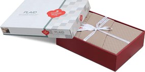 Σετ παπλωματοθήκη Plaid Cotton Box 4 τμχ Διπλή (200x220) χρώμα mink