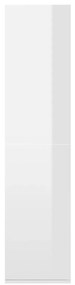 vidaXL Ραφιέρα/Βιβλιοθήκη Γυαλιστερό Λευκό 66x30x130 εκ. Επεξ. Ξύλο