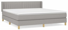 ΚΡΕΒΑΤΙ BOXSPRING ΜΕ ΣΤΡΩΜΑ ΑΝΟΙΧΤΟ ΓΚΡΙ 180X200 ΕΚ. ΥΦΑΣΜΑΤΙΝΟ 3130449