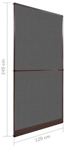 Σήτα Πόρτας με Μεντεσέδες Καφέ 120 x 240 εκ. - Καφέ