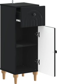 vidaXL Ντουλάπι Αποθήκευσης Μπάνιου ALKMAAR Μαύρο 30 x 31 x 80 εκ.