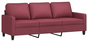 vidaXL Πολυθρόνες Σετ 2 Τεμαχίων Μπορντό από Ύφασμα με Μαξιλάρια