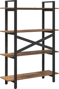 vidaXL Ράφι Βιβλίων 4 επιπέδων 100 x 33,5 x 140 εκ Επεξεργασμένο Ξύλο